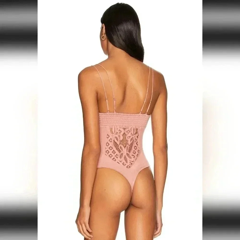 Free People Adella Bodysuit in Ballet